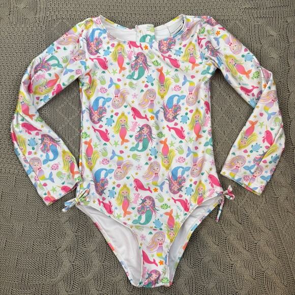 Flap Happy Colorful Mermaid Print Swimsuit ~ 8 - Picture 1 of 11